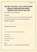 FINC 381 &ndash; UTK Roark &ndash; Exam 1 ACTUAL EXAM COMPLETE QUESTIONS AND CORRECT ANSWERS LATEST UPDATE THIS YEAR