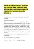EDPNA ACTUAL TEST SCRIPT 2026 FULL 250 PLUS CERTIFIED QUESTIONS AND ACCURATE ANSWERS COMPREHENSIVE STUDY SHEET VERIFIED SOLUTIONS GRADED A&plus;