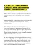 EDUC 643 QUIZ 2 WHAT LIES AHEAD SCRIPT 2026 TESTED QUESTIONS WITH COMPLETE SOLUTIONS GRADED A&plus;