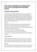 AOTA Board Certification in Gerontology &lpar;BCG&rpar;Exam &vert; Latest Verified Questions and Detailed Answers