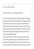 Azure Tide Real Estate Exam 1 ACTUAL EXAM ALL QUESTIONS AND CORRECT ANSWERS LATEST UPDATE THIS YEAR-JUST RELEASED&period;pdf