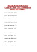Watchguard Network Security Essentials Cloud Exam Questions with Correct Answers 2026