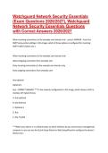 Watchguard Network Security Essentials Exam Questions with 100&percnt; Correct Answers &vert; Guaranteed Pass &vert; Latest Version &lpar;2026&rpar; Expert Verified