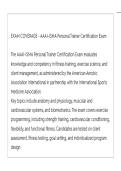 AAAI-ISMA Personal Trainer Certification Exam ACTUAL EXAM ALL QUESTIONS AND CORRECT ANSWERS LATEST UPDATE THIS YEAR-JUST RELEASED