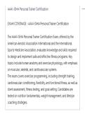 AAAI-ISMA Personal Trainer Certification Exam ACTUAL EXAM ALL QUESTIONS AND CORRECT ANSWERS LATEST UPDATE THIS YEAR-JUST RELEASED&period;pdf