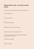 Banking and Finance&comma; 2026 &ndash; Lecture Notes and Study Material