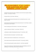 MM ADVANCEMENT STUDY GUIDE 2 EXAM QUESTIONS WITH RIGHT ANSWERS &vert;LATEST UPDATE 