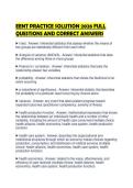 EENT PRACTICE SOLUTION 2026 FULL QUESTIONS AND CORRECT ANSWERS