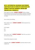 NR 511 DIFFERENTIAL DIAGNOSIS AND PRIMARY  CARE PRACTICUM 80 COMPLETE QUESTIONS AND  CORRECT DETAILED ANSWERS &vert; BRAND NEW  VERSION 2026 &vert;&vert; GRADED A&plus; 