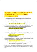 RN Adult Medical Surgical Nursing&comma;LATEST UPDATE&ndash; Comprehensive exam questions with verified answers and rationales