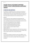 Vascular Surgery In-Training Examination &lpar;VSITE&rpar; &vert; Latest Verified Questions and Detailed Answers