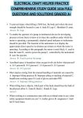 ELECTRICAL CRAFT HELPER PRACTICE COMPREHENSIVE STUDY GUIDE 2026 FULL QUESTIONS AND SOLUTIONS GRADED A&plus;