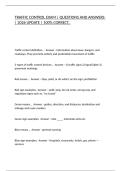 TRAFFIC CONTROL EXAM &vert; QUESTIONS AND ANSWERS &vert; 2026 UPDATE &vert; 100&percnt; CORRECT&period;&period;
