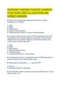 EMERGENCY NURSING PEDIATRIC EXAMPREP STUDY GUIDE 2026 FULL QUESTIONS AND CORRECT ANSWERS