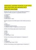 EMERGENCY NURSING PEDIATRIC STUDY SHEET 2026 QUESTIONS AND ANSWERS WITH COMPLETE SOLUTIONS