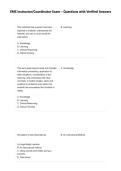 EMS InstructorCoordinator Exam &ndash; Questions with Verified Answers 2026