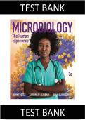 Test Bank for Microbiology&comma; The Human Experience 3rd Edition by John W&period; Foster&comma; Zarrintaj Aliabadi&comma; Joan L&period; Slonczewski