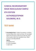 Clinical Neuroanatomy Test Bank 6th Ed &vert; Goldberg MCQs &vert; Cranial Nerves & Pathways &vert; Neuroscience Exam Prep 2026