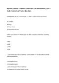 Business Finance &ndash; California Contractors &lpar;Law and Business&rpar;&comma; 2026 &ndash; Study Material and Practice Questions