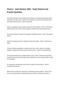 Finance &ndash; Exam Review&comma; 2026 &ndash; Study Material and Practice Questions