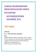 Clinical Neuroanatomy Test Bank &lpar;Goldberg 6th Ed&rpar; &vert; Neuroanatomy MCQs&comma; Cranial Nerves&comma; Neuroscience Exam Questions 2026
