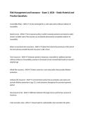 Risk Management and Insurance &ndash; Exam 3&comma; 2026 &ndash; Study Material and Practice Questions