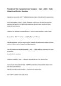 Principles of Risk Management and Insurance &ndash; Exam 1&comma; 2026 &ndash; Study Material and Practice Questions