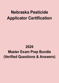 Nebraska Pesticide Applicator Certification Exam Questions & Answers PDF &vert; License Test Prep Guide