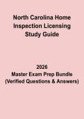 North Carolina Home Inspection Licensing Exam Study Guide PDF &vert; Property Inspection Certification Prep