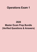 Operations Exam 1 Questions & Answers PDF &vert; Operations Management Test Prep Study Guide
