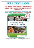 Test Bank For The Human Body in Health & Disease 8th Edition by Kevin T&period; Patton&vert; 9780323882392&vert; All Chapters 1-25&vert; UPDATED 2026
