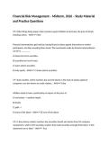 Financial Risk Management &ndash; Midterm&comma; 2026 &ndash; Study Material and Practice Questions