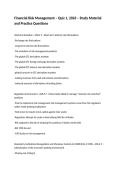 Financial Risk Management &ndash; Quiz 1&comma; 2026 &ndash; Study Material and Practice Questions