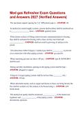 Med gas Refresher Exam Questions  and Answers 2027 &vert;Verified Answers&vert;