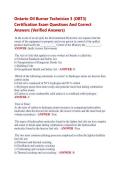 Ontario Oil Burner Technician 3 &lpar;OBT3&rpar;  Certification Exam Questions And Correct  Answers &lpar;Verified Answers&rpar; 