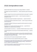 CCLE-Jurisprudence exam Questions and Answers 2026