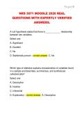 NRS 3071 MOODLE 2026 REAL  QUESTIONS WITH EXPERTLY VERIFIED  ANSWERS&period; 