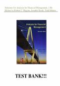 Test bank for Analysis for Financial Management 13th Edition with test questions and answers graded A&plus;