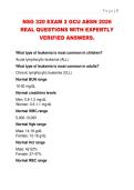 NSG 320 EXAM 2 GCU ABSN 2026  REAL QUESTIONS WITH EXPERTLY  VERIFIED ANSWERS&period;