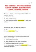NSG 320 EXAM 3 INFECTIOUS DISEASE  KAHOOT 2026 REAL QUESTIONS WITH  EXPERTLY VERIFIED ANSWERS&period;