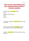 NSG 320 FINAL EXAM REVIEW 2026  REAL QUESTIONS WITH EXPERTLY  VERIFIED ANSWERS&period;