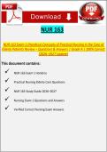 NUR 163 Exam 1 Questions with Answers &lpar;Hondros 2026&ndash;2027&rpar; &ndash; A&plus; Care of Elderly Patients Nursing Study Guide
