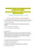 MINNESOTA JOURNEYMAN SPRINKLER FITTER ACTUAL EXAM 2026&sol;2027 &vert; MN Department of Labor &vert; NFPA 13&comma; 13R&comma; 13D&comma; 25&comma; 72 &vert; 150 Questions with Complete Solutions &vert; Pass Guaranteed - A&plus; Graded