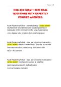 NSG 430 EXAM 1 2026 REAL  QUESTIONS WITH EXPERTLY  VERIFIED ANSWERS&period;