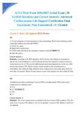 ACLS Final Exam 2026&sol;2027 Actual Exam &vert; 50 Verified Questions and Correct Answers &vert; Advanced Cardiovascular Life Support Certification Final Assessment &vert; Pass Guaranteed - A&plus; Graded