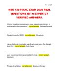 NSG 430 FINAL EXAM 2026 REAL  QUESTIONS WITH EXPERTLY  VERIFIED ANSWERS&period; 