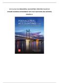 Test bank for Managerial Accounting&colon; Creating Value in a Dynamic Business Environment  with test questions and answers graded A&plus;