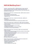 NUR 242 Med&sol;Surg Exam 1  Questions and Answers &vert; 2026 Update &vert; 100&percnt; Correct&period;