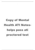 Mental Health ATI Proctored Exam&colon; Complete Study Notes for Success