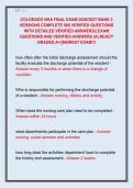 COLORADO NHA FINAL EXAM 2026&sol;2027 BANK 2  VERSIONS COMPLETE 500 VERIFIED QUESTIONS  WITH DETAILED VERIFIED ANSWERS&vert;&vert; EXAM  QUESTIONS AND VERIFIED ANSWERS &vert;ALREADY  GRADED A&plus;&vert;&vert;NEWEST EXAM&excl;&excl;&excl; 
